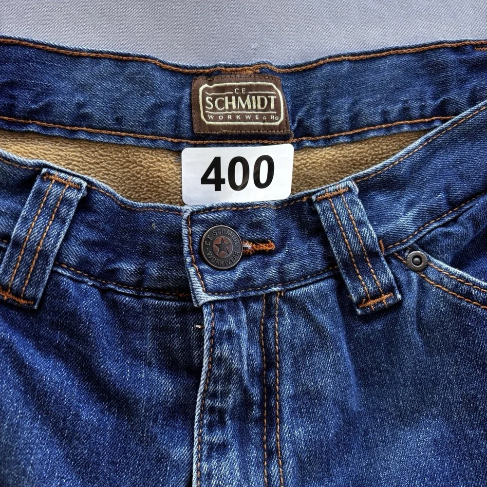 C.E. Schmidt Workwear Fleece Lined Denim Jeans‎ Mens 36x30 Insulated